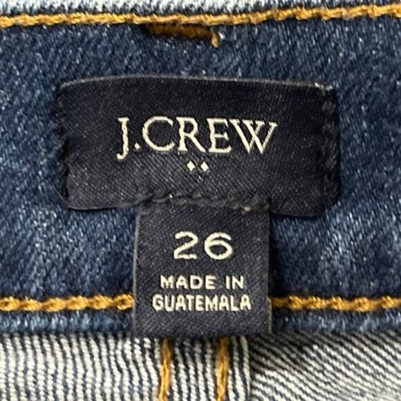 J.Crew Women's Blue High Waisted Medium Wash Cut-Off Denim Jeans Shorts Size 26 - Picture 4 of 5